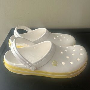 CROCS Kids White and Yellow Sandals